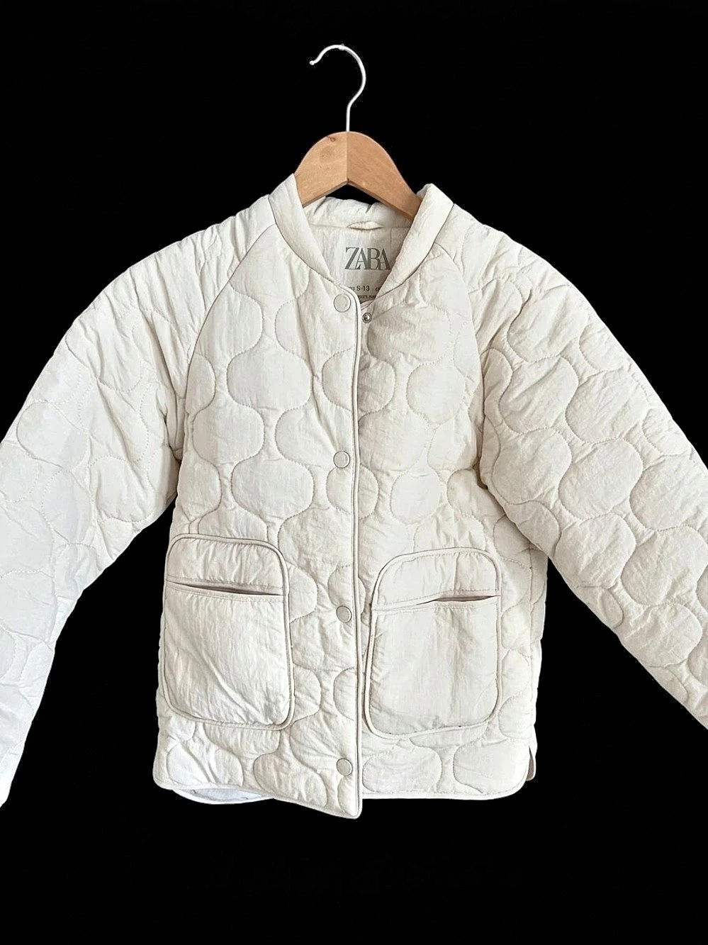 Zara Water-Repellent Padded Jacket White Girls 9-10